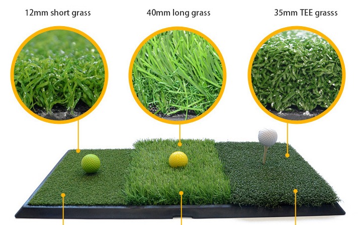 Golf swing three-in-one hitting mat