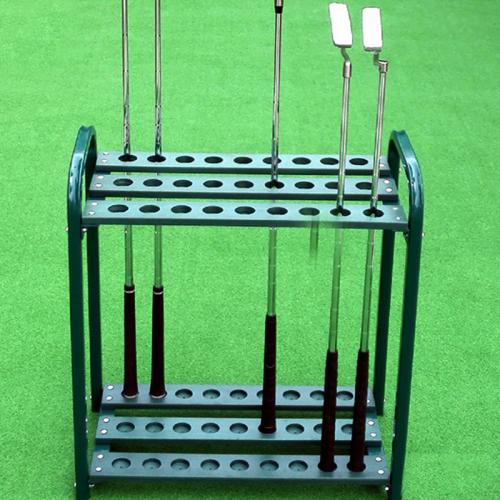 Estante para palos de golf y expositor de bates