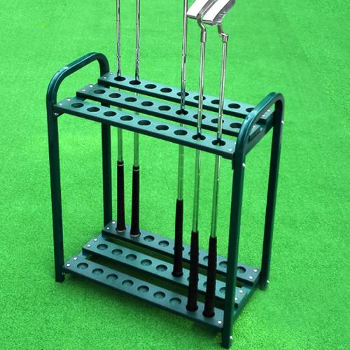 Estante para palos de golf y expositor de bates