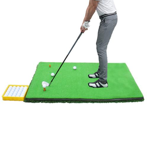 Indoor and outdoor golf swing trainer practice blanket