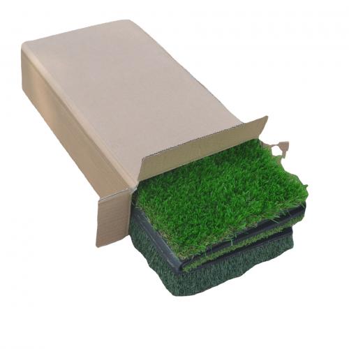 Three grass combination golf tee mat delingolf