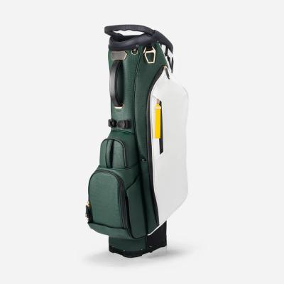 Green and white golf bag