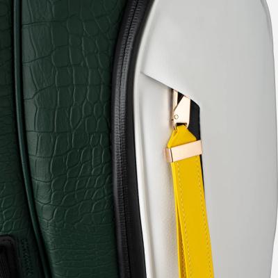 Green and white golf bag