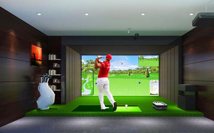 Configuración de golf en interiores