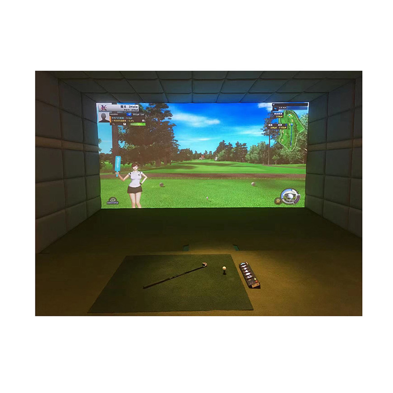 Pantalla de impacto para proyección de golf de nailon con borde negro