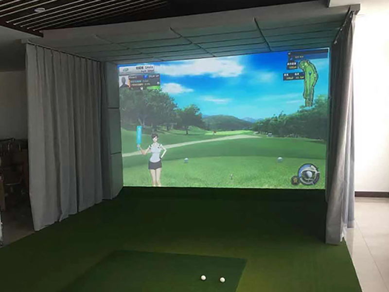 Exhibición terminada del recinto del simulador de golf de interior