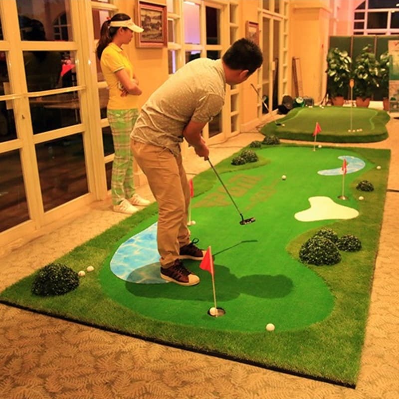 Campo de minigolf para jardín con diseño de ondas de agua, suministrado directamente por fábrica.