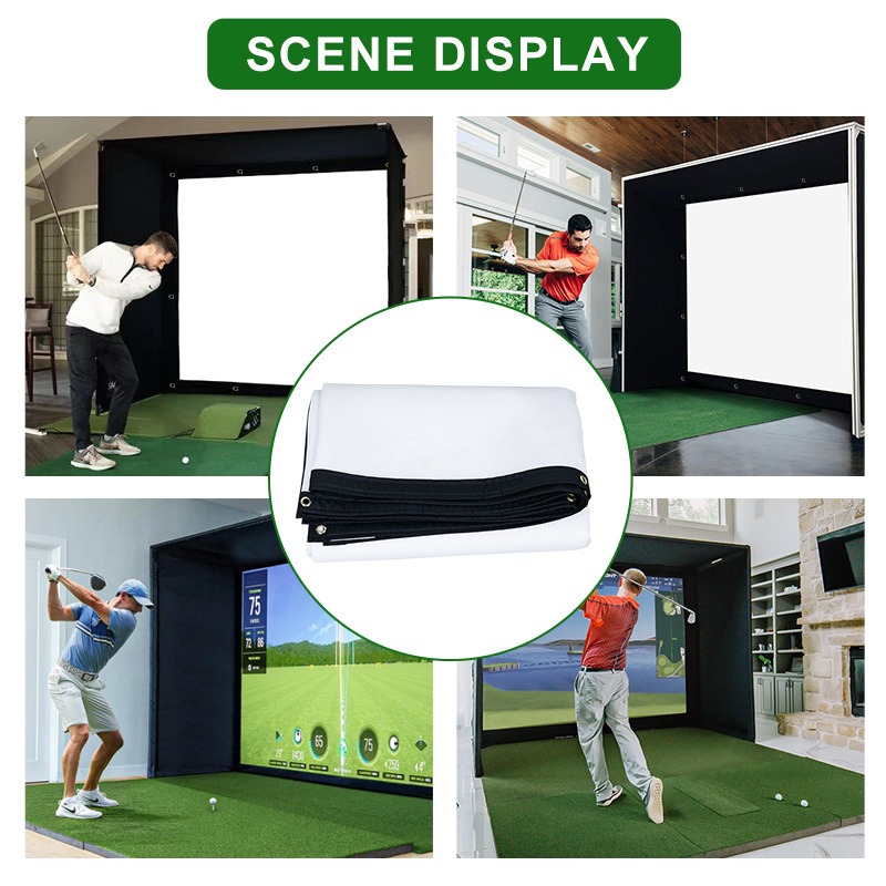 Pantalla de impacto y marco para simulador de golf profesional para un juego realista.