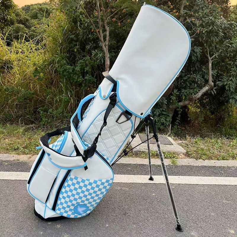 Bolsa de golf innovadora: material de PU impermeable con sistema de soporte.