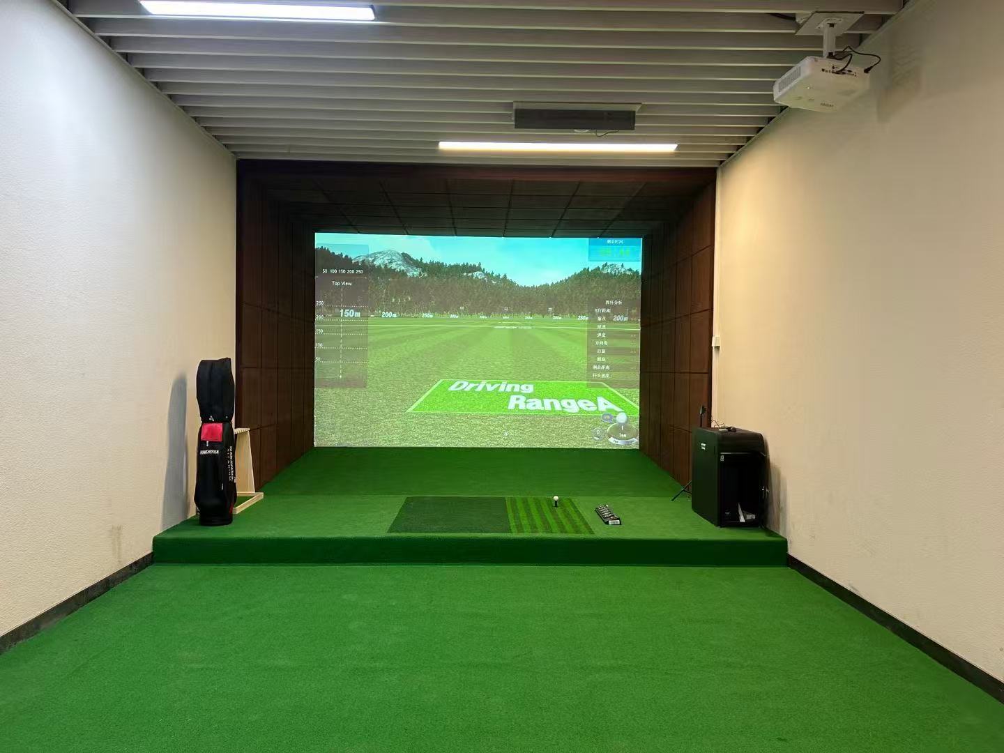 Pantalla de simulador de golf de doble capa: La opción definitiva para profesionales y aficionados.